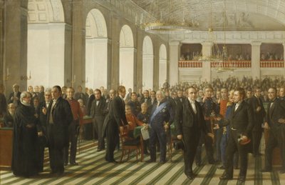 Schets voor de grondwetgevende vergadering 1848 door Constantin Hansen
